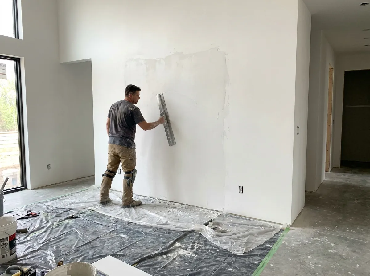 Gipspleister afwerking